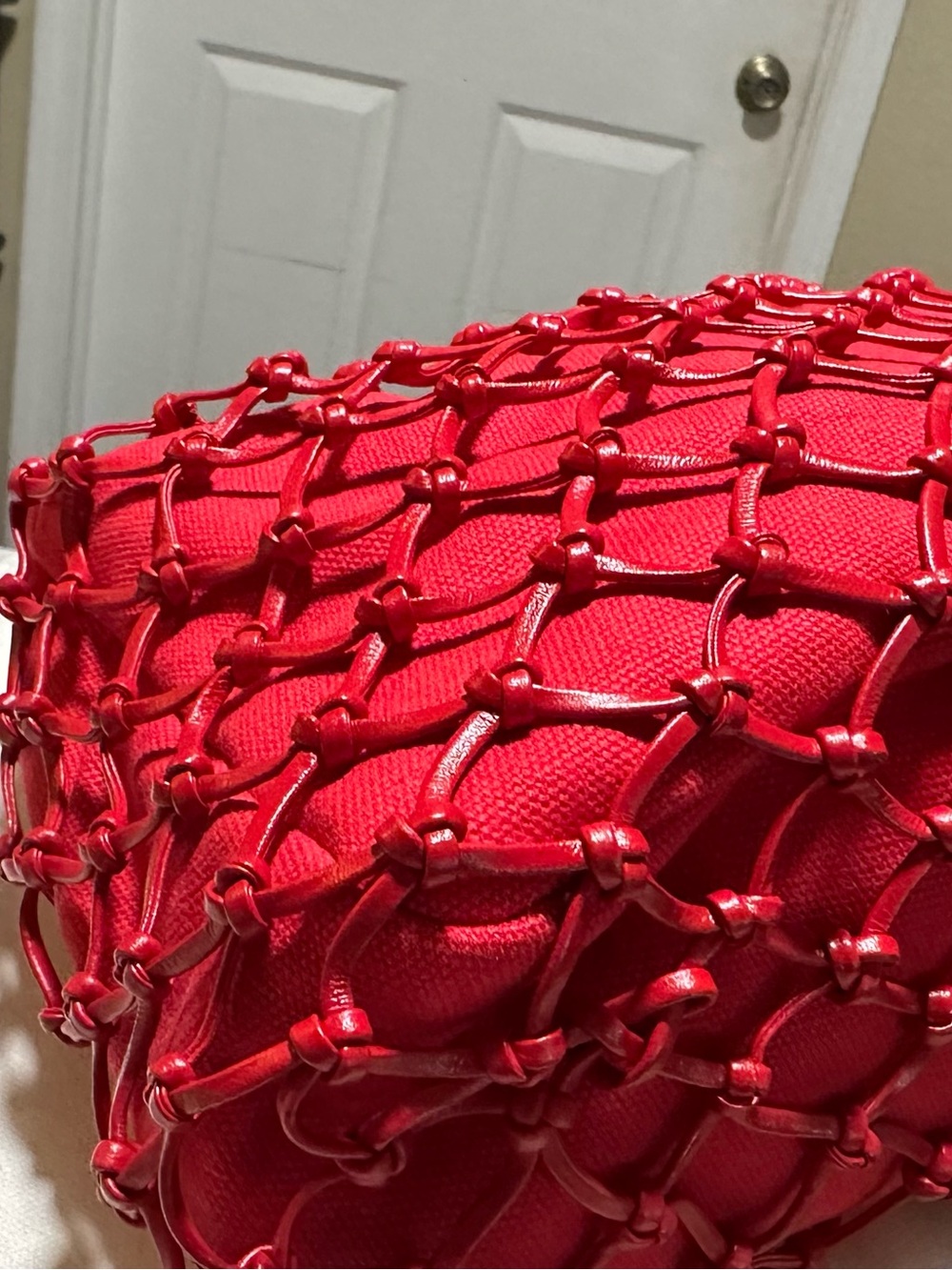 Brandon Blackwood Red Knotted Mini Bag - Picture 4 of 5